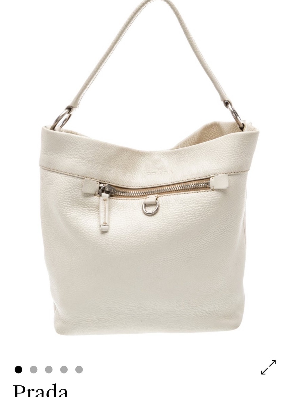 Prada Vitelli daino leather shoulder bag vintage